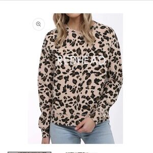 Leopard Print 'Redhead' Sweatshirt